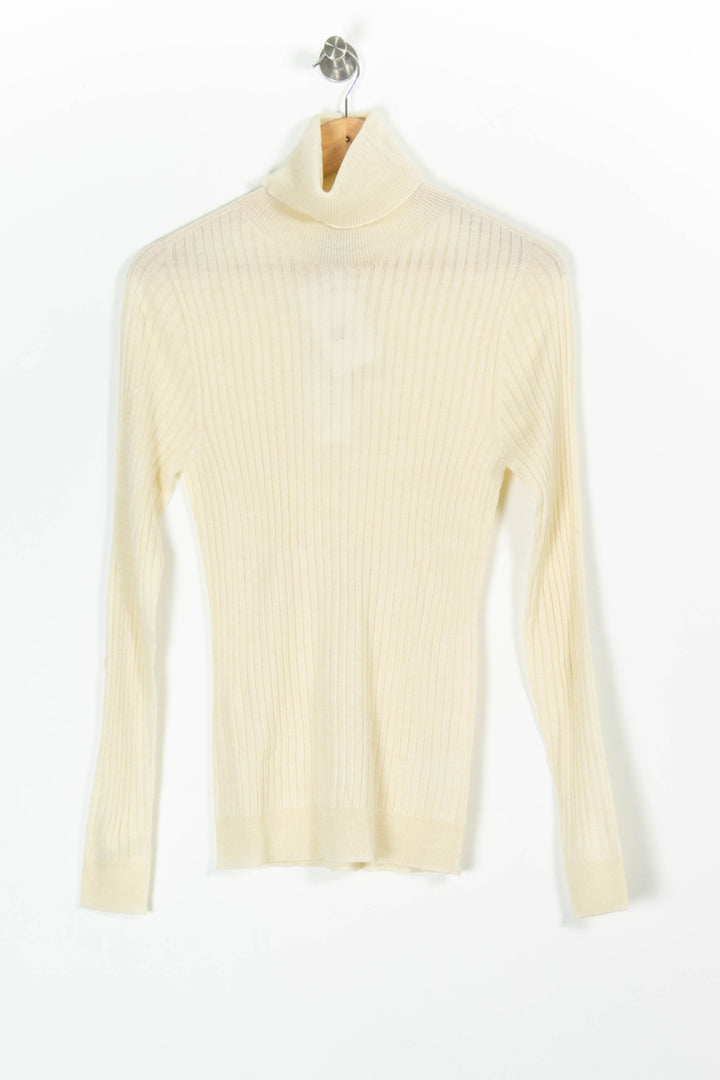 Pull Col Roulé Beige - Taille M/38 de la marque La Française | PARAD97789 - Vendu par Paradigme - Image 2