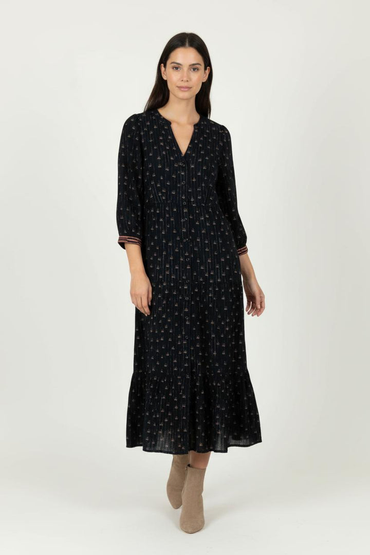 Robe Longue Noire et Rose - Taille S/36 de la marque Maison 123 | PARAD97797 - Vendu par Paradigme - Image 1