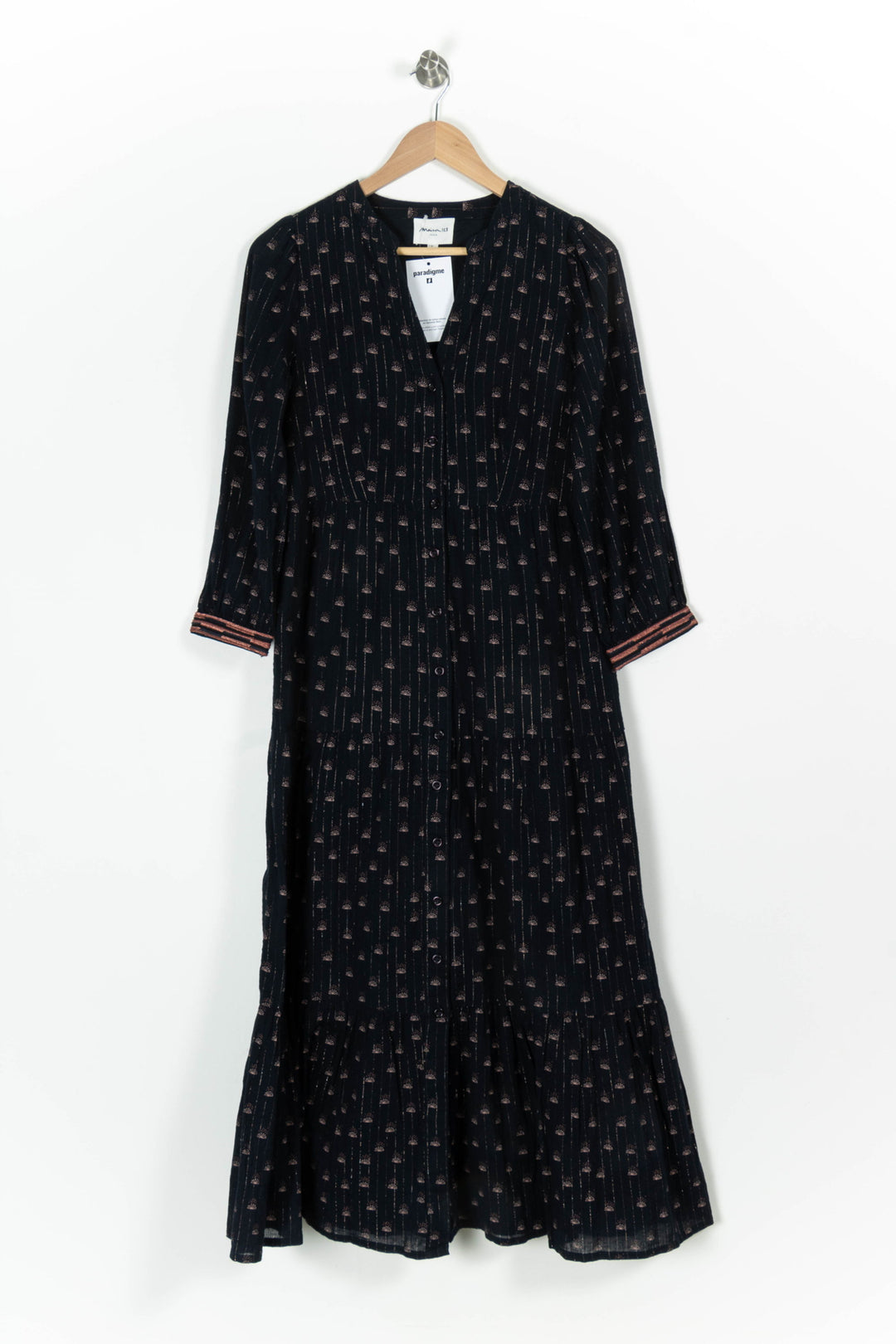 Robe Longue Noire et Rose - Taille S/36 de la marque Maison 123 | PARAD97797 - Vendu par Paradigme - Image 2