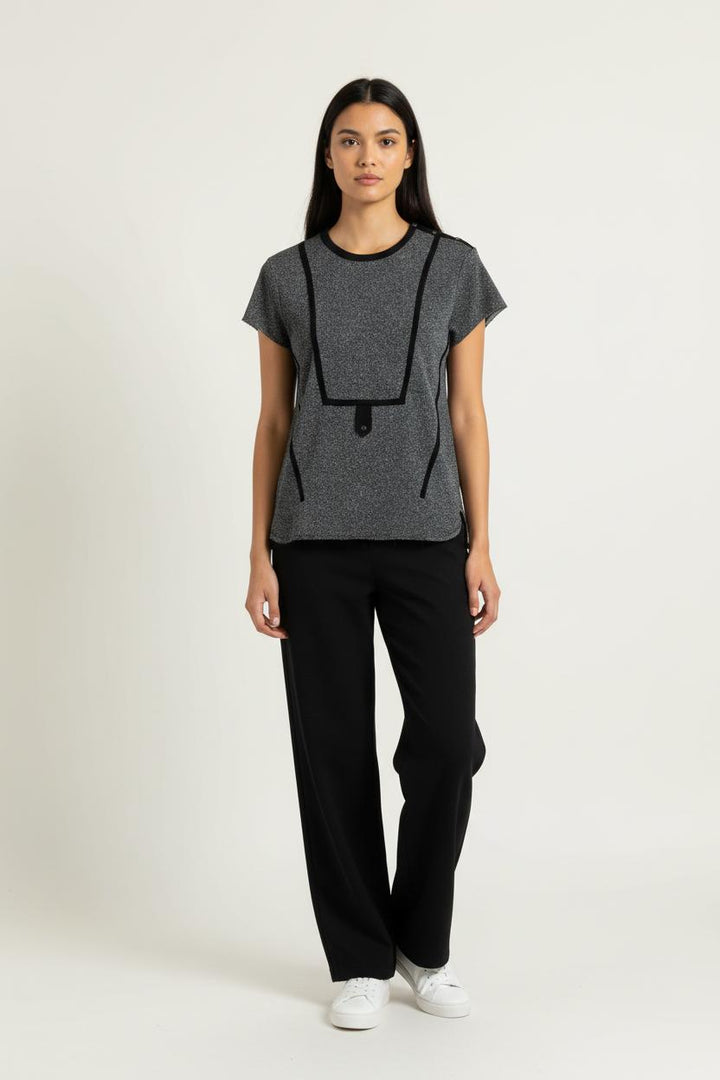 T-shirt Noir et Gris - Taille S/36 de la marque Zadig&Voltaire | PARAD97799 - Vendu par Paradigme - Image 1