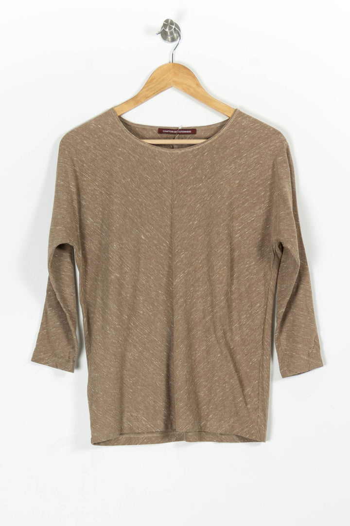 Tee-shirt Manches Trois Quarts Beige - Taille M/38 de la marque Comptoir des Cotonniers | PARAD97801 - Vendu par Paradigme - Image 2