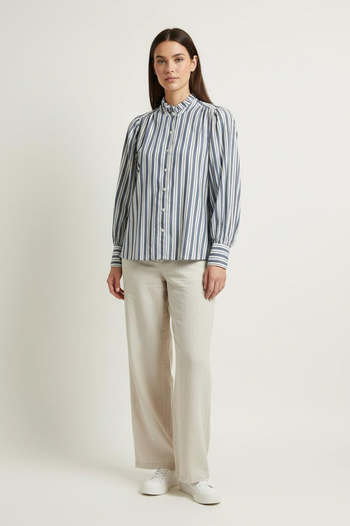 Chemise Bleu et Blanche - Taille XS/34 de la marque Petite Mendigote | PARAD97808 - Vendu par Paradigme - Image 1