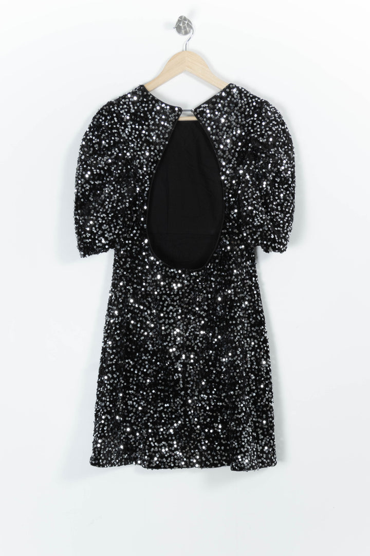 Robe Courte Noire et Argentée - Taille M/38 de la marque Laura Laval | PARAD97819 - Vendu par Paradigme - Image 4