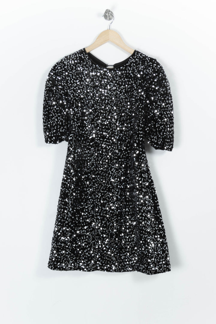 Robe Courte Noire et Argentée - Taille M/38 de la marque Laura Laval | PARAD97819 - Vendu par Paradigme - Image 2