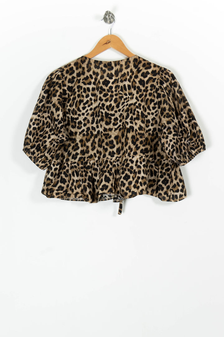 Blouse Léopard Beige et Noir - Taille S/36 de la marque Laura Laval | PARAD97820 - Vendu par Paradigme - Image 4