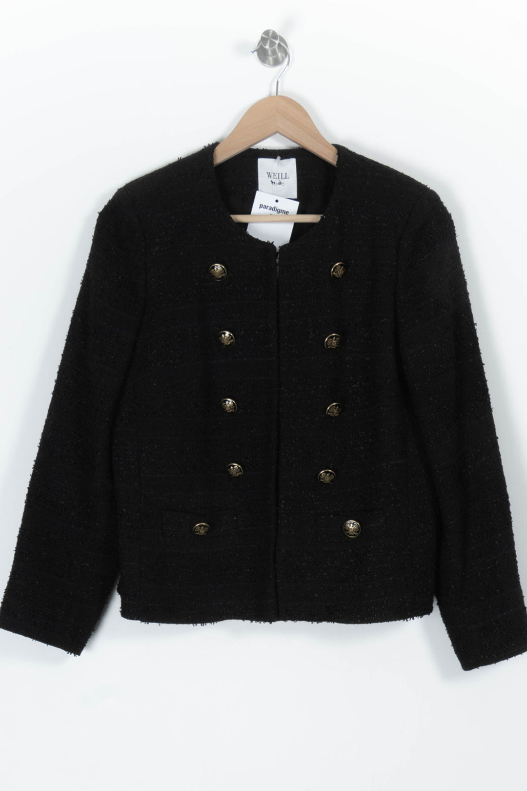 Veste Droite Noire - Taille M/38 de la marque Weill | PARAD97821 - Vendu par Paradigme - Image 2