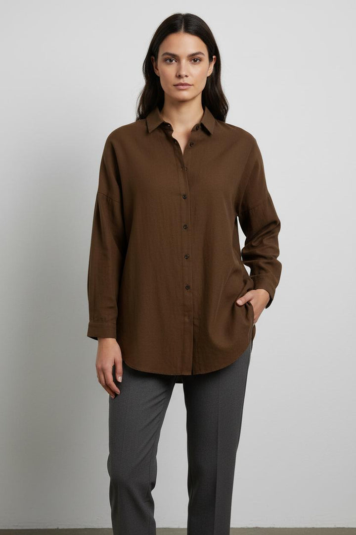 Chemise Marron - Taille S/36 de la marque Laura Laval | PARAD97823 - Vendu par Paradigme - Image 1