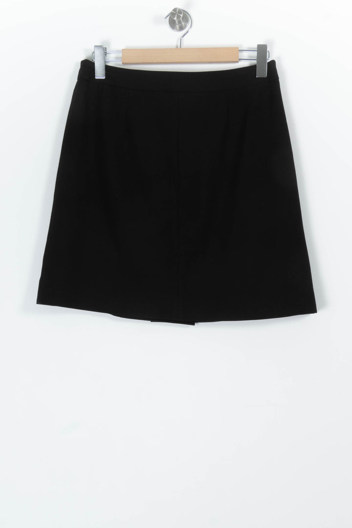 Jupe Portefeuille Noire - Taille L/40 de la marque Caroll | PARAD97833 - Vendu par Paradigme - Image 4