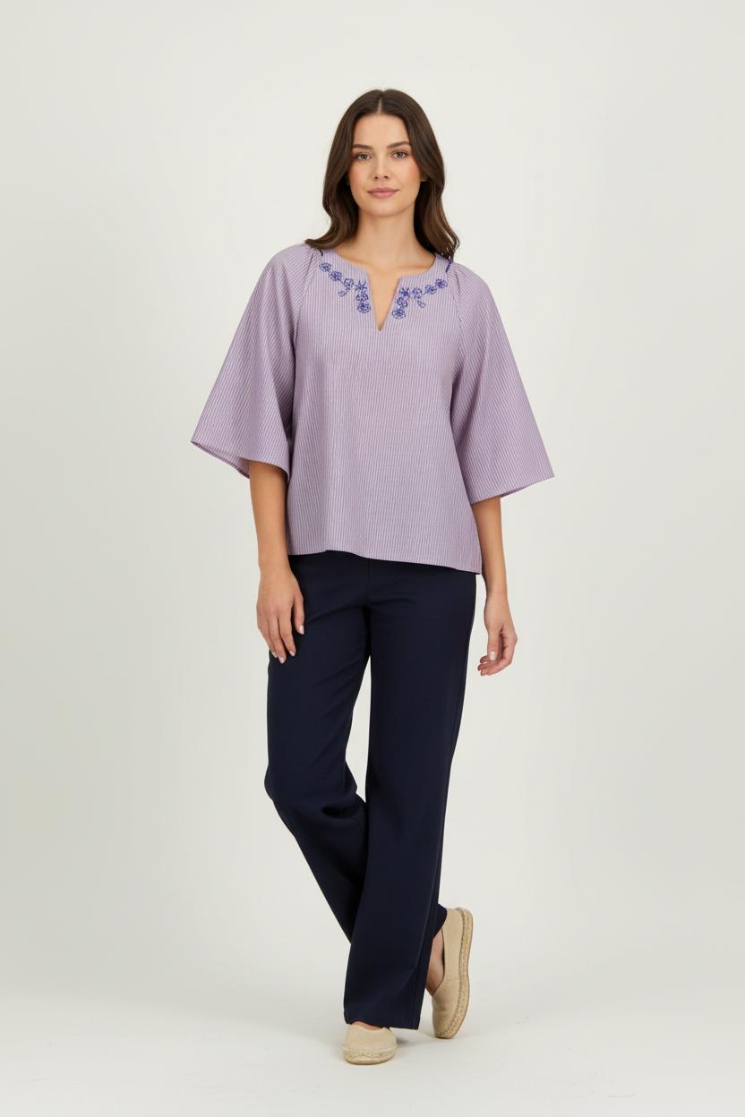 Blouse Violette et Bleue - Taille XS/34 de la marque Karl Marc John | PARAD97836 - Vendu par Paradigme - Image 1