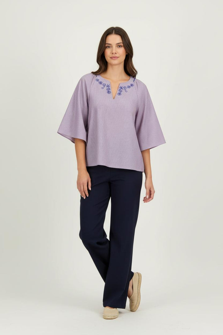 Blouse Violette et Bleue - Taille XS/34 de la marque Karl Marc John | PARAD97836 - Vendu par Paradigme - Image 1