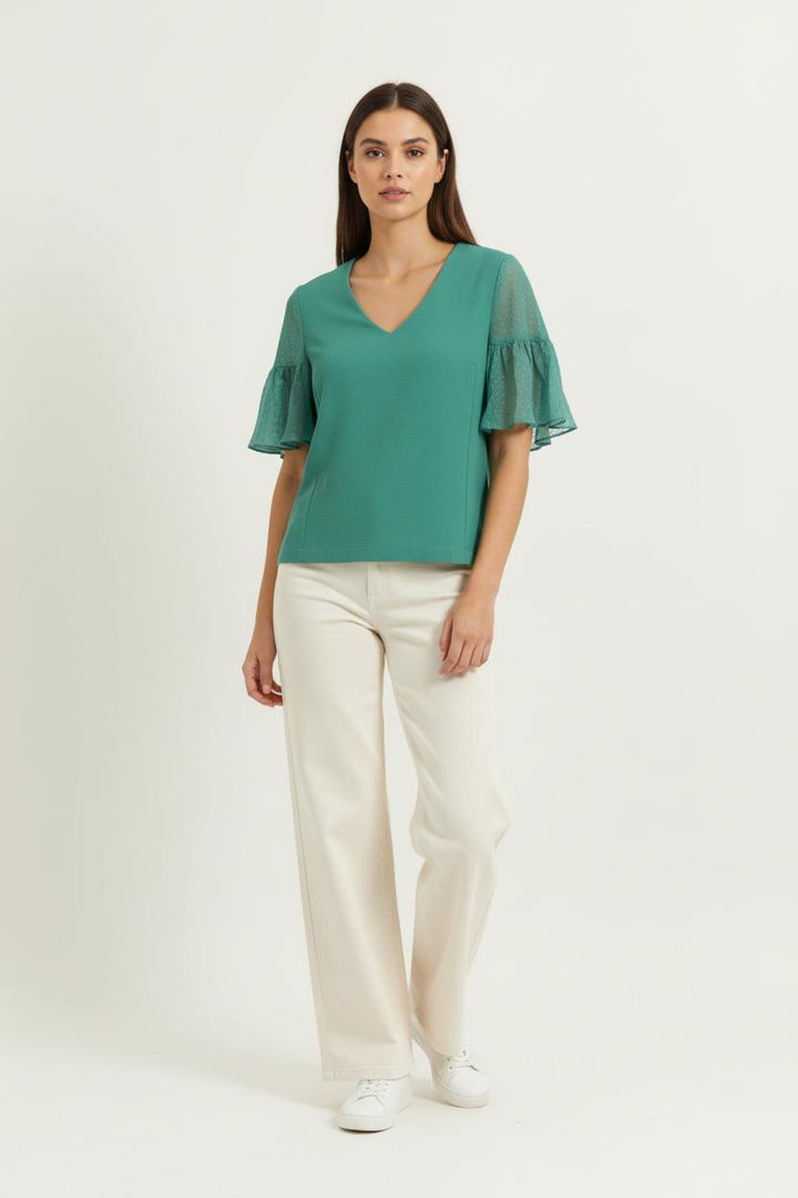 Blouse Verte - Taille XS/34 de la marque Karl Marc John | PARAD97838 - Vendu par Paradigme - Image 1