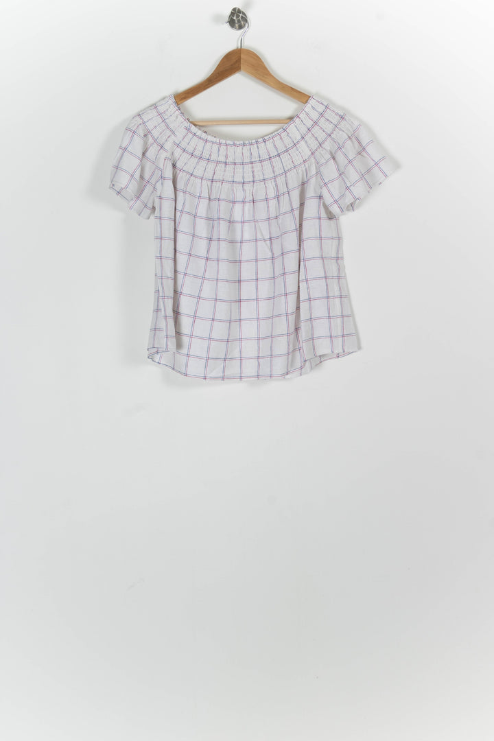 Blouse Blanche et Violette - Taille L/40 de la marque Karl Marc John | PARAD97842 - Vendu par Paradigme - Image 2