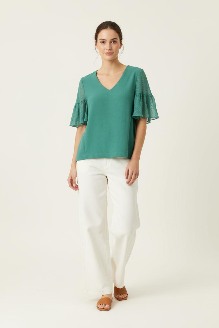 Blouse Verte - Taille S/36 de la marque Karl Marc John | PARAD97843 - Vendu par Paradigme - Image 1