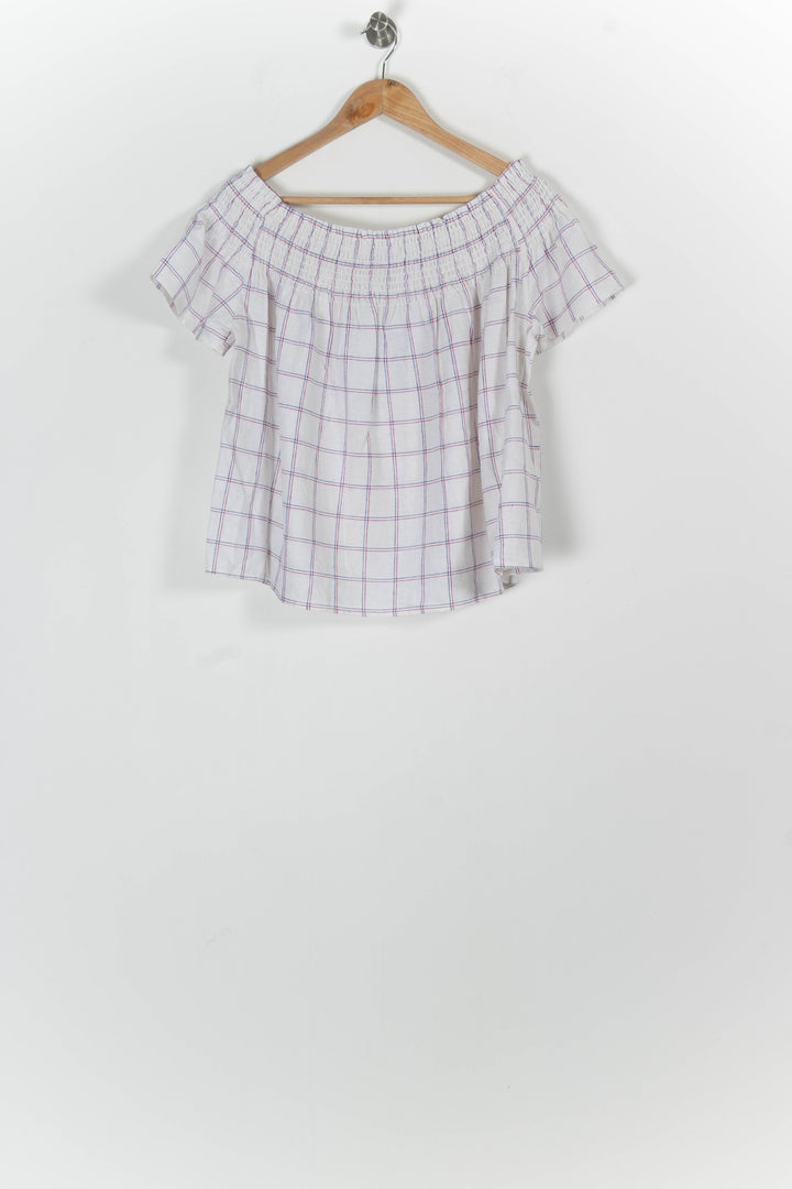 Blouse Blanche et Violette - Taille L/40 de la marque Karl Marc John | PARAD97845 - Vendu par Paradigme - Image 4