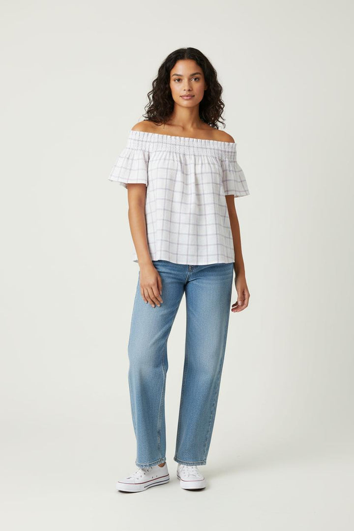 Blouse Blanche et Violette - Taille L/40 de la marque Karl Marc John | PARAD97845 - Vendu par Paradigme - Image 1