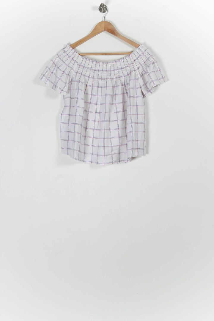 Blouse Blanche et Violette - Taille L/40 de la marque Karl Marc John | PARAD97845 - Vendu par Paradigme - Image 2