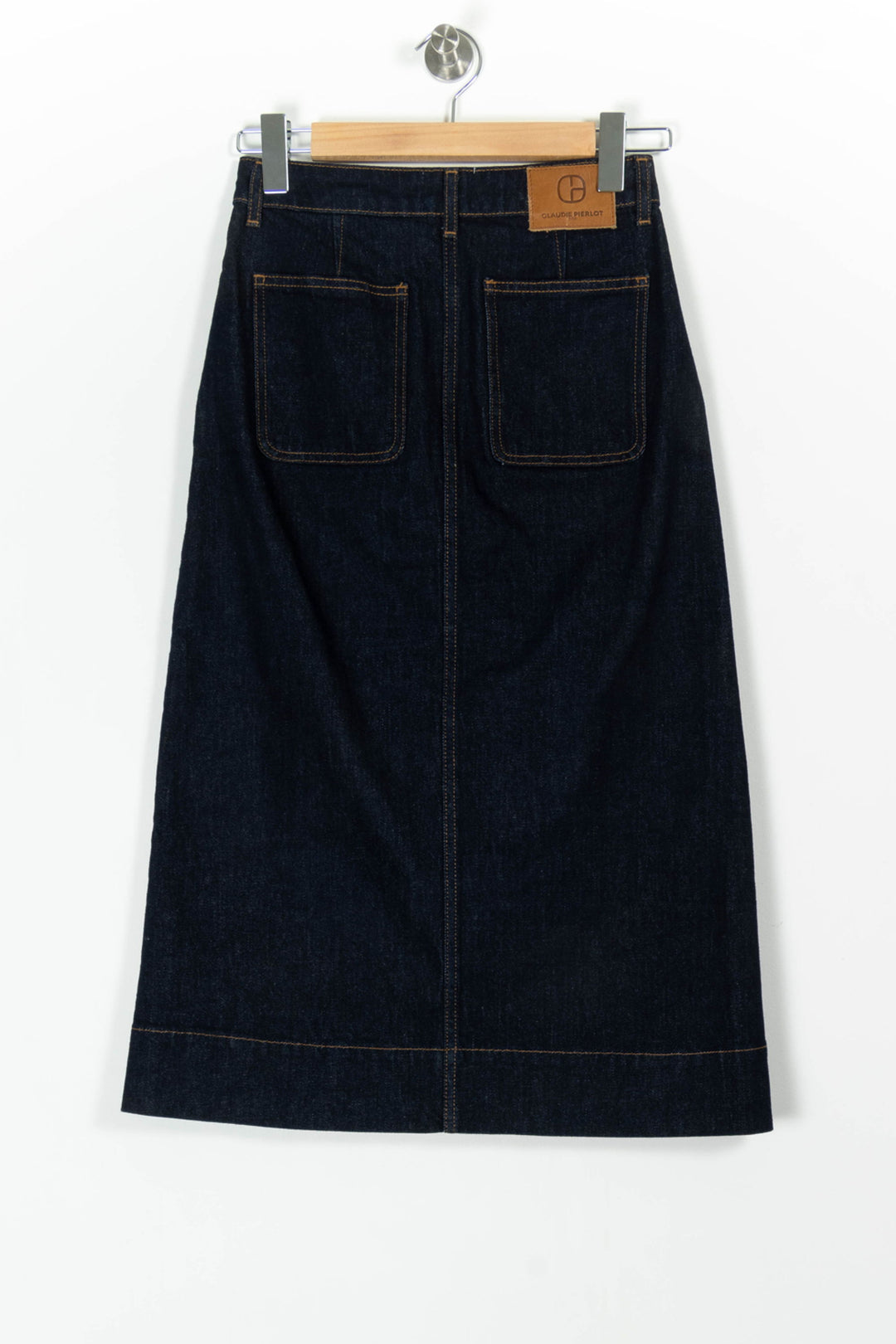 Jupe Longue Bleue - Taille S/36 de la marque Claudie Pierlot | PARAD97848 - Vendu par Paradigme - Image 4