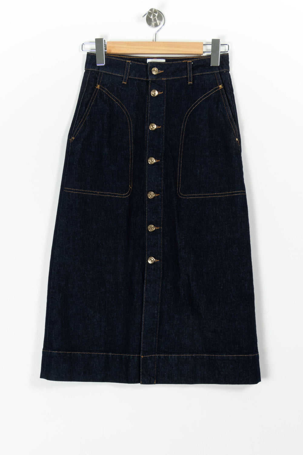 Jupe Longue Bleue - Taille S/36 de la marque Claudie Pierlot | PARAD97848 - Vendu par Paradigme - Image 2