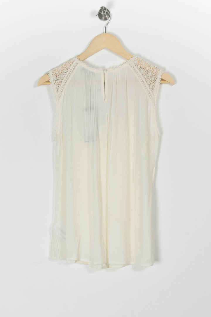 Blouse Blanche - Taille M/38 de la marque Caroll | PARAD97853 - Vendu par Paradigme - Image 4
