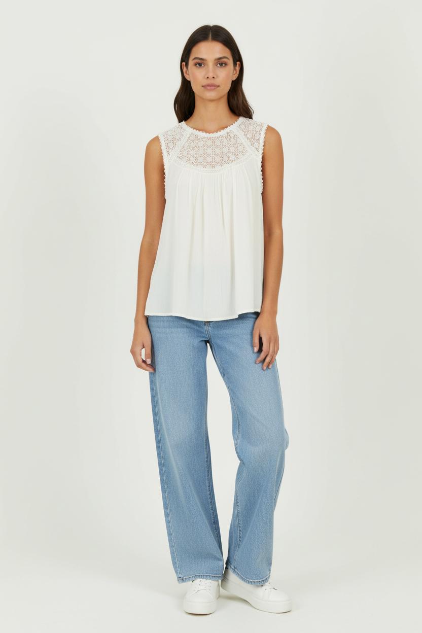 Blouse Blanche - Taille M/38 de la marque Caroll | PARAD97853 - Vendu par Paradigme - Image 1