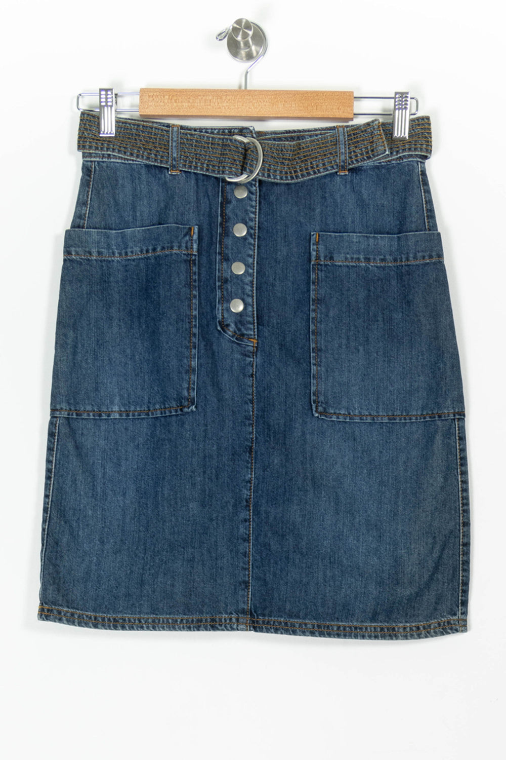 Jupe en Jean Bleue - Taille S/36 de la marque Caroll | PARAD97854 - Vendu par Paradigme - Image 2