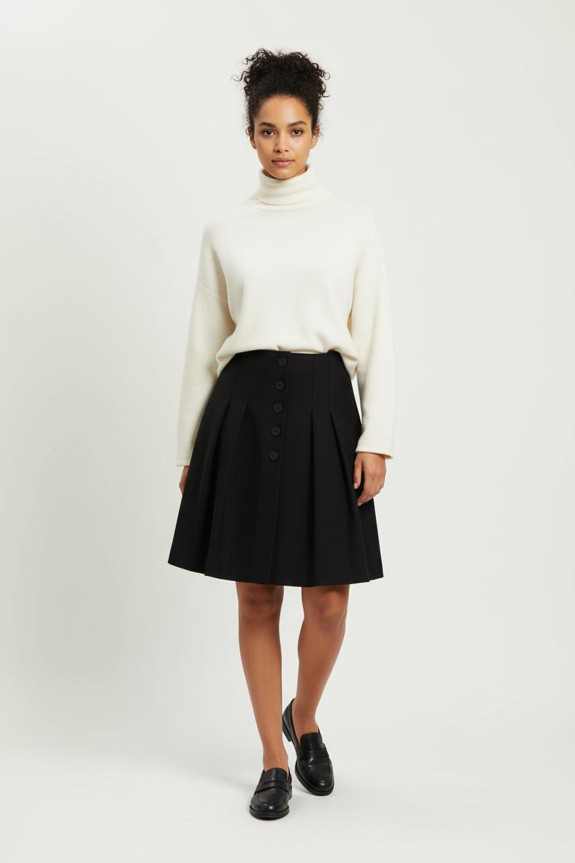 Jupe Plissée Noire - Taille M/38 de la marque Maje | PARAD97863 - Vendu par Paradigme - Image 1
