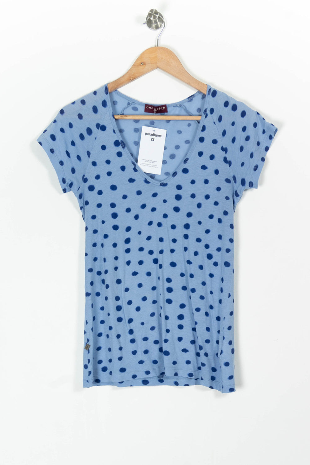 Tee-shirt Bleu à Pois Bleus - Taille M/38 de la marque One Step | PARAD97867 - Vendu par Paradigme - Image 2