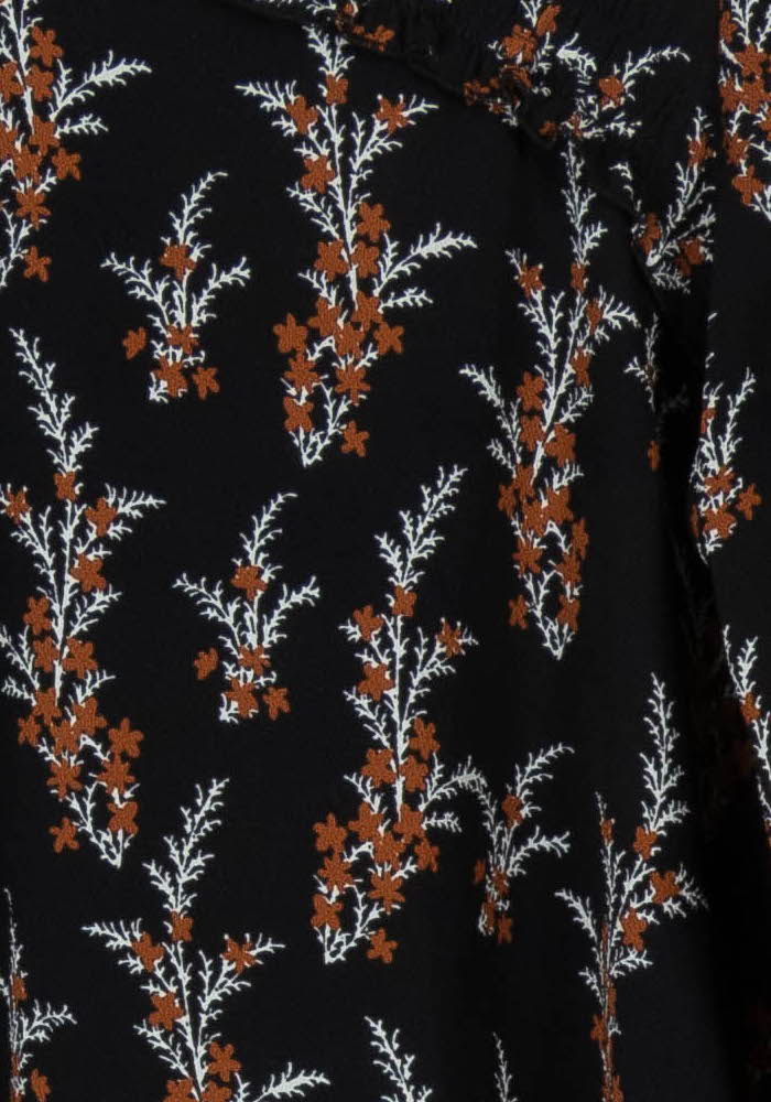 Blouse Noire et Orange - Taille L/40 de la marque La Fée Maraboutée | PARAD97872 - Vendu par Paradigme - Image 3