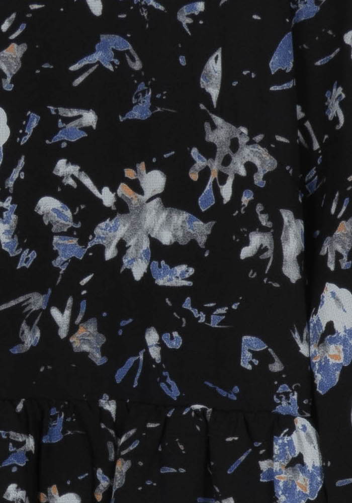 Robe Fleurie Noire et Bleue - Taille S/36 de la marque Suncoo | PARAD97877 - Vendu par Paradigme - Image 3
