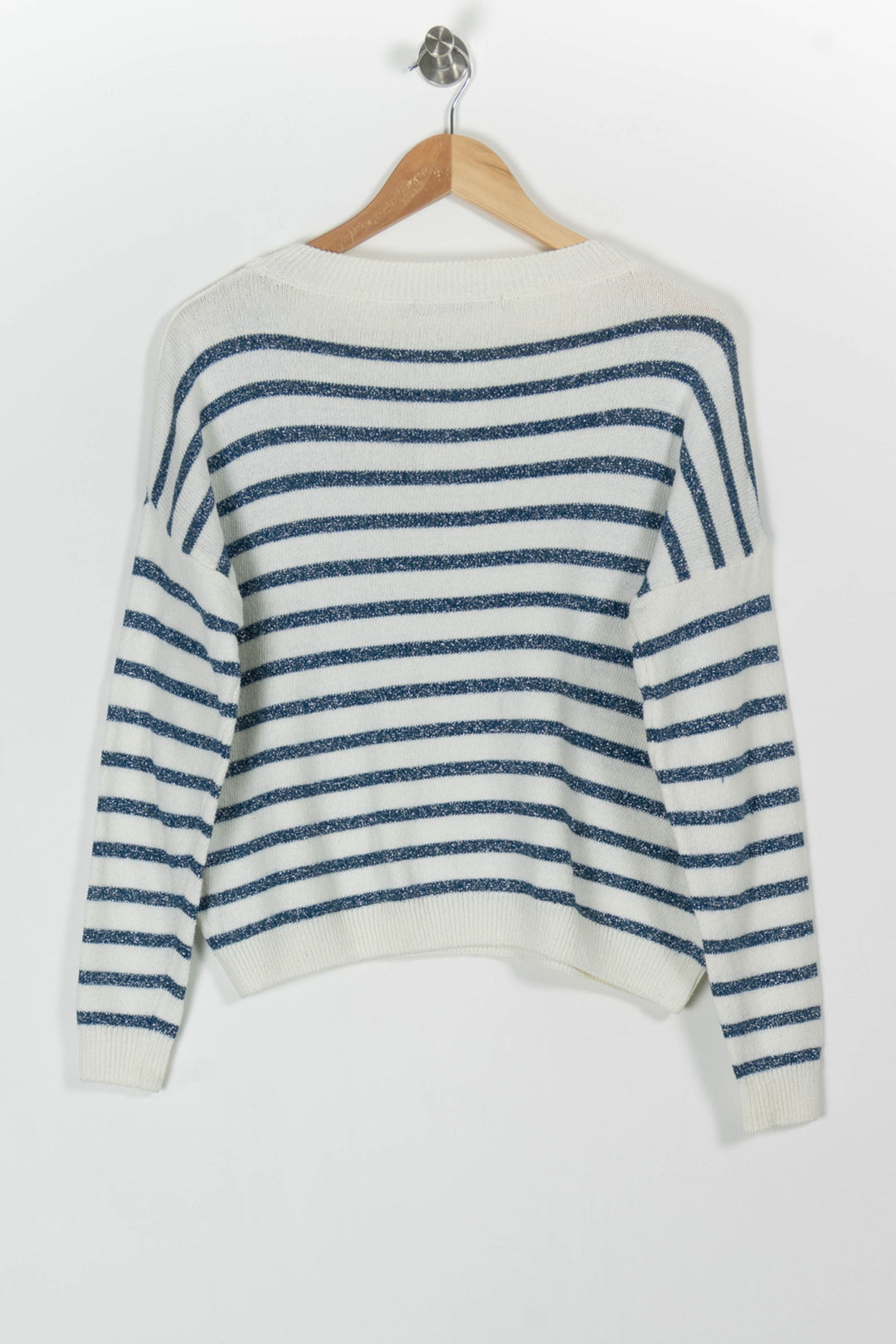 Pull Rayé Blanc et Bleu - Taille XS/34 de la marque La Fée Maraboutée | PARAD97888 - Vendu par Paradigme - Image 4