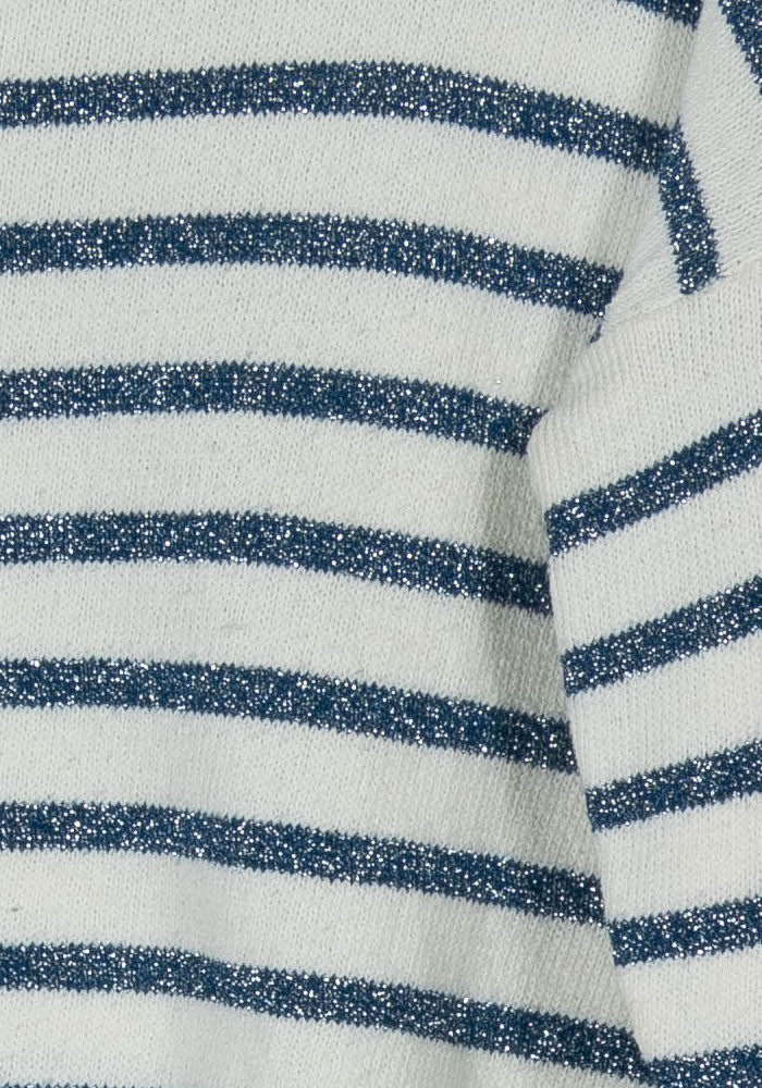 Pull Rayé Blanc et Bleu - Taille XS/34 de la marque La Fée Maraboutée | PARAD97888 - Vendu par Paradigme - Image 3