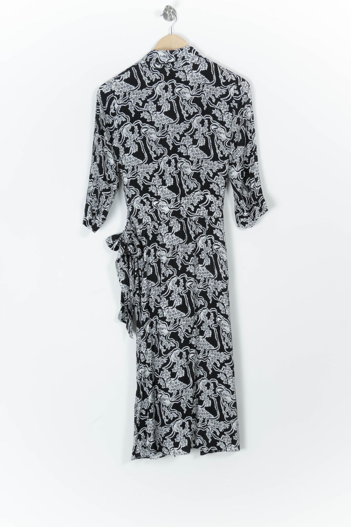 Robe portefeuille noire et blanche - Taille XS/34 de la marque ba&sh | PARAD97889 - Vendu par Paradigme - Image 4