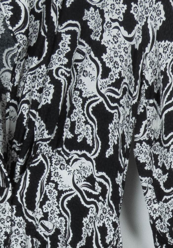 Robe portefeuille noire et blanche - Taille XS/34 de la marque ba&sh | PARAD97889 - Vendu par Paradigme - Image 3