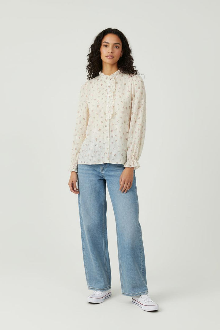 Blouse Fleurie Beige - Taille S/36 de la marque Karl Marc John | PARAD97892 - Vendu par Paradigme - Image 1