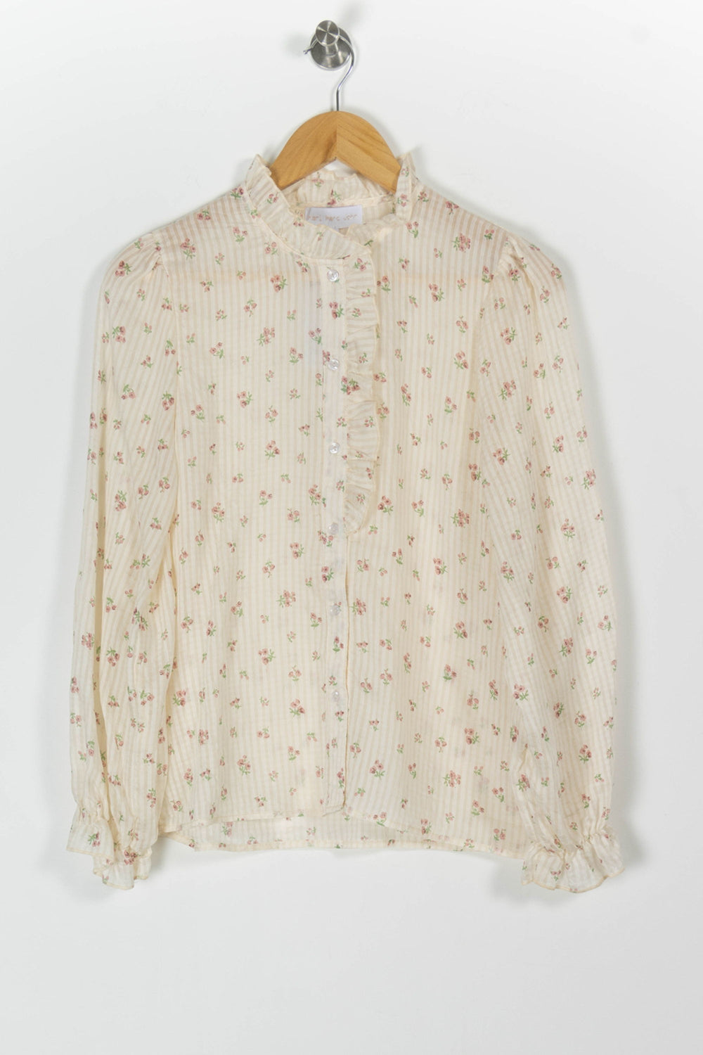 Blouse Fleurie Beige - Taille S/36 de la marque Karl Marc John | PARAD97892 - Vendu par Paradigme - Image 2