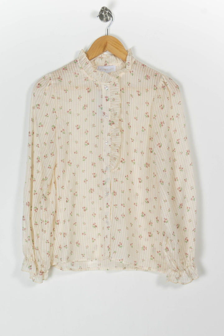 Blouse Fleurie Beige - Taille S/36 de la marque Karl Marc John | PARAD97892 - Vendu par Paradigme - Image 2