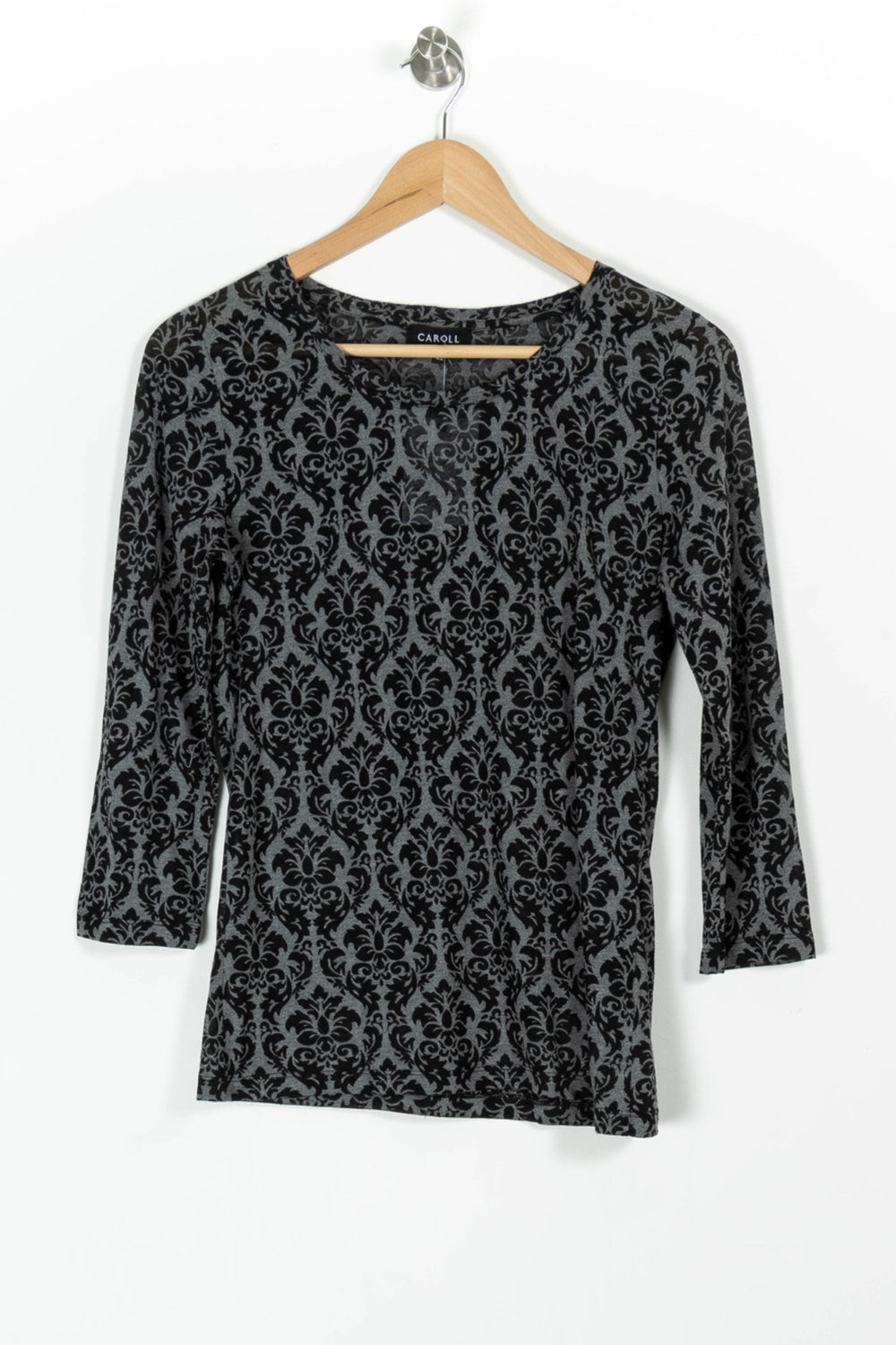 T-shirt Noir et Gris - Taille XL/42 de la marque Caroll | PARAD97895 - Vendu par Paradigme - Image 2