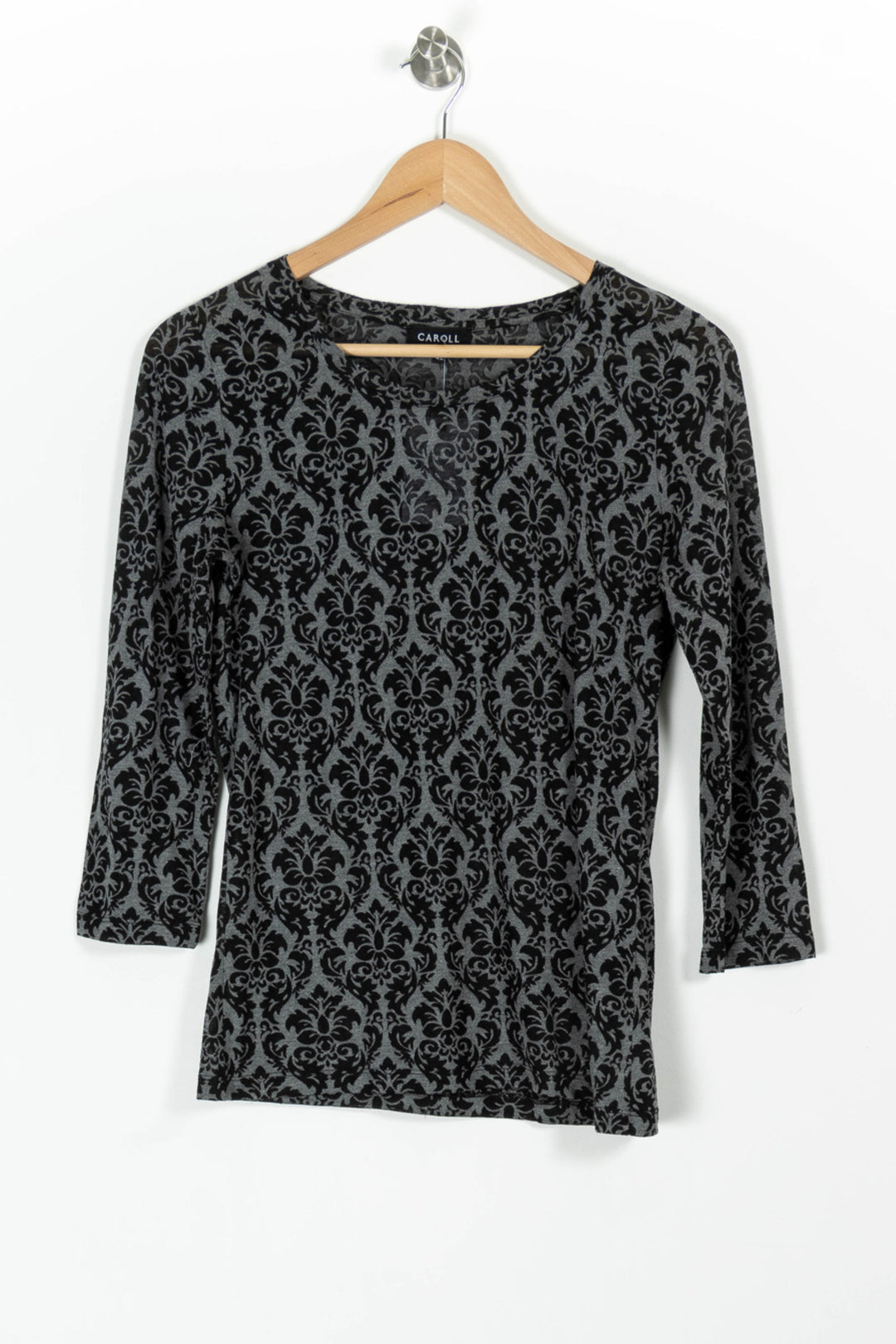 T-shirt Noir et Gris - Taille XL/42 de la marque Caroll | PARAD97895 - Vendu par Paradigme - Image 2
