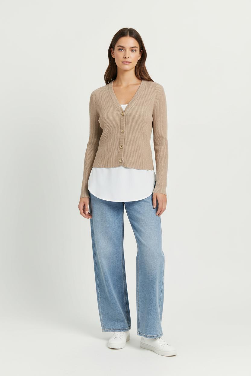 Cardigan Beige - Taille S/36 de la marque Grace & Mila | PARAD97898 - Vendu par Paradigme - Image 1