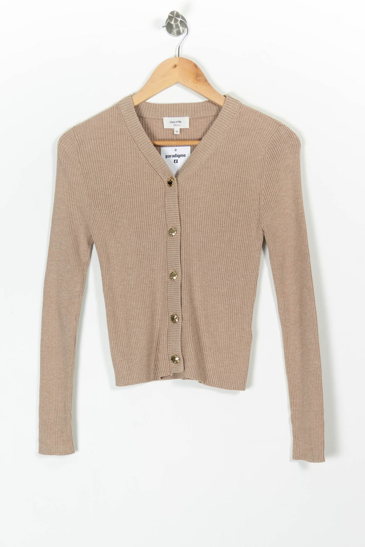 Cardigan Beige - Taille S/36 de la marque Grace & Mila | PARAD97898 - Vendu par Paradigme - Image 2