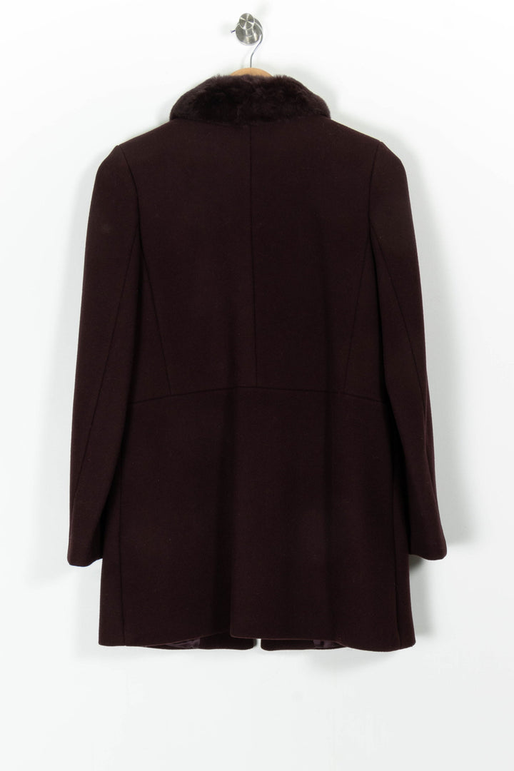 Manteau Bordeaux - Taille S/36 de la marque Claudie Pierlot | PARAD97899 - Vendu par Paradigme - Image 4