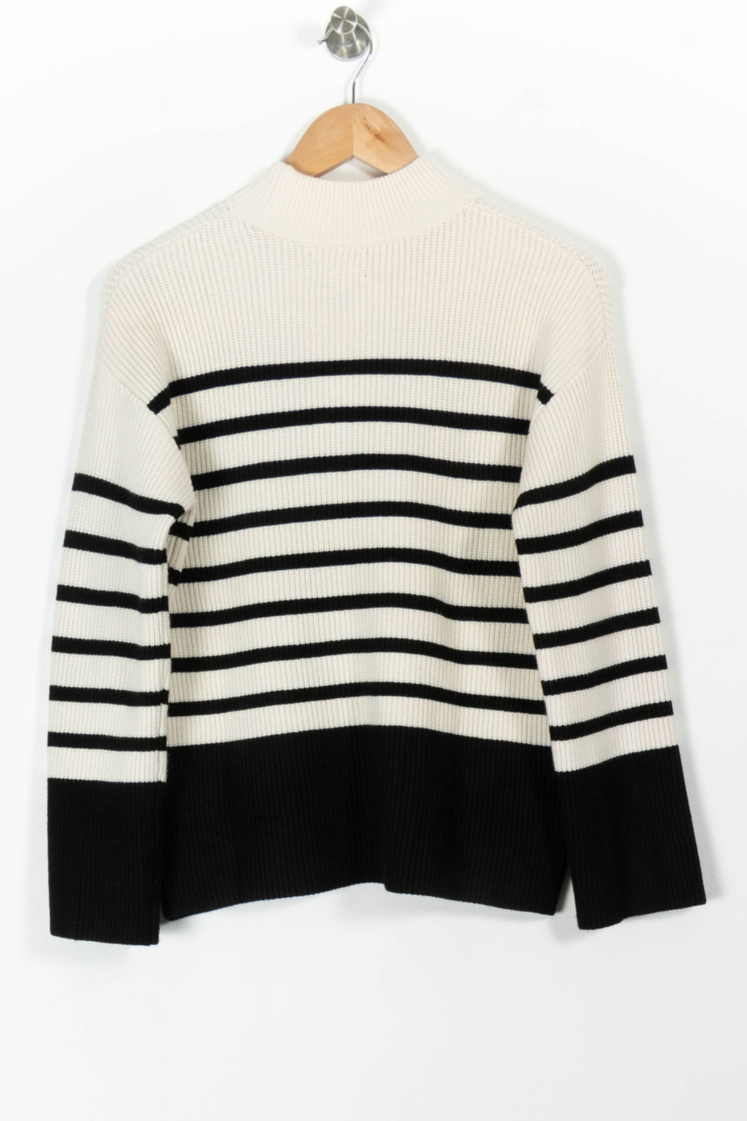 Pull Rayé Noir et Blanc - Taille XS/34 de la marque Maison 123 | PARAD97901 - Vendu par Paradigme - Image 4