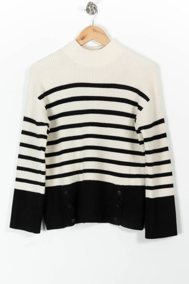 Pull Rayé Noir et Blanc - Taille XS/34 de la marque Maison 123 | PARAD97901 - Vendu par Paradigme - Image 2
