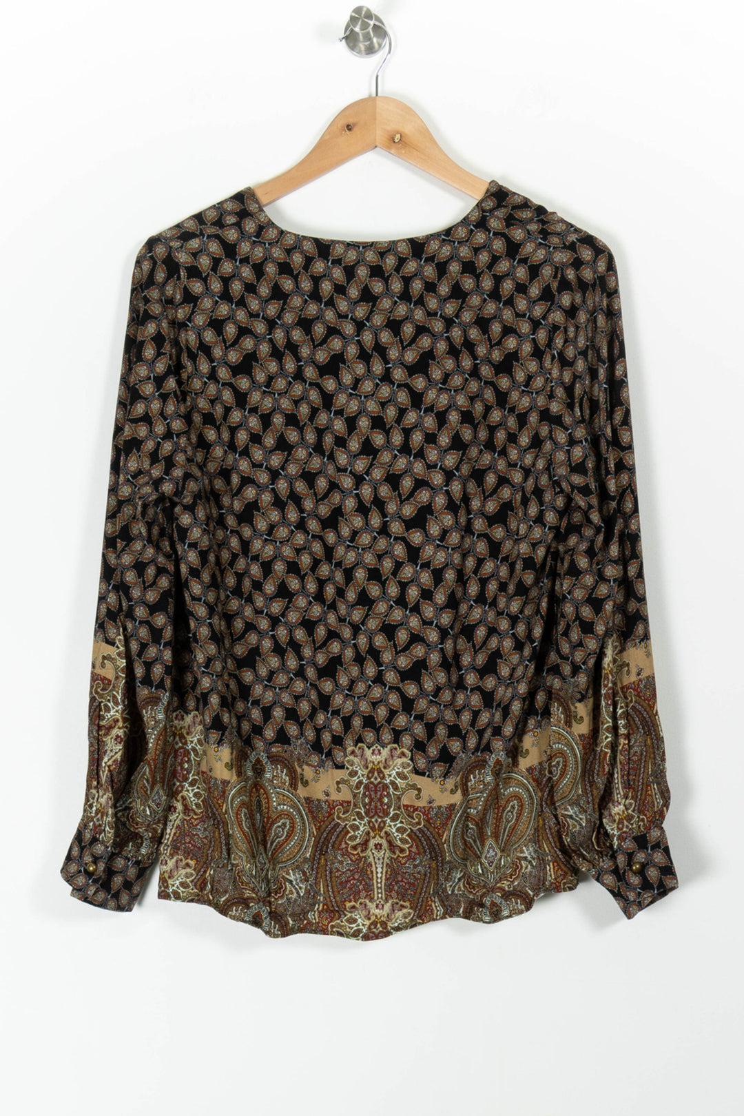 Blouse Noire et Marron - Taille M/38 de la marque La Fée Maraboutée | PARAD97902 - Vendu par Paradigme - Image 4