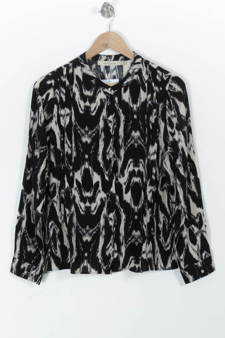 Blouse Noire et Blanche - Taille L/40 de la marque La Fée Maraboutée | PARAD97906 - Vendu par Paradigme - Image 2