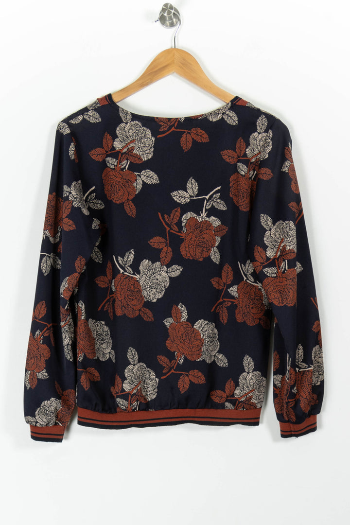 Blouse Bleu Marine et Ocre - Taille M/38 de la marque La Fée Maraboutée | PARAD97907 - Vendu par Paradigme - Image 4