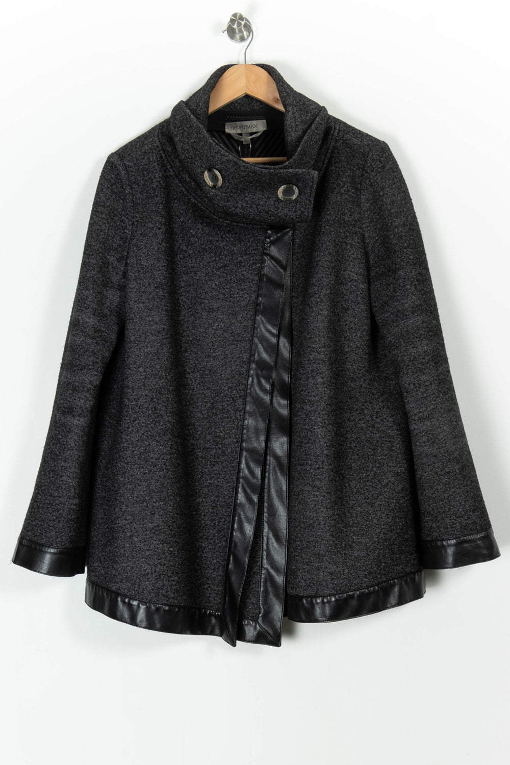 Manteau Noir - Taille XL/42 de la marque Max Mara | PARAD97914 - Vendu par Paradigme - Image 2