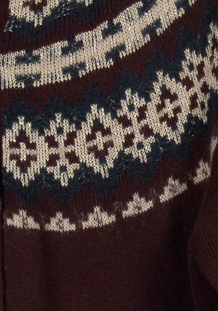 Gilet Bordeaux et Beige - Taille M/38 de la marque Marina Rinaldi | PARAD97915 - Vendu par Paradigme - Image 3