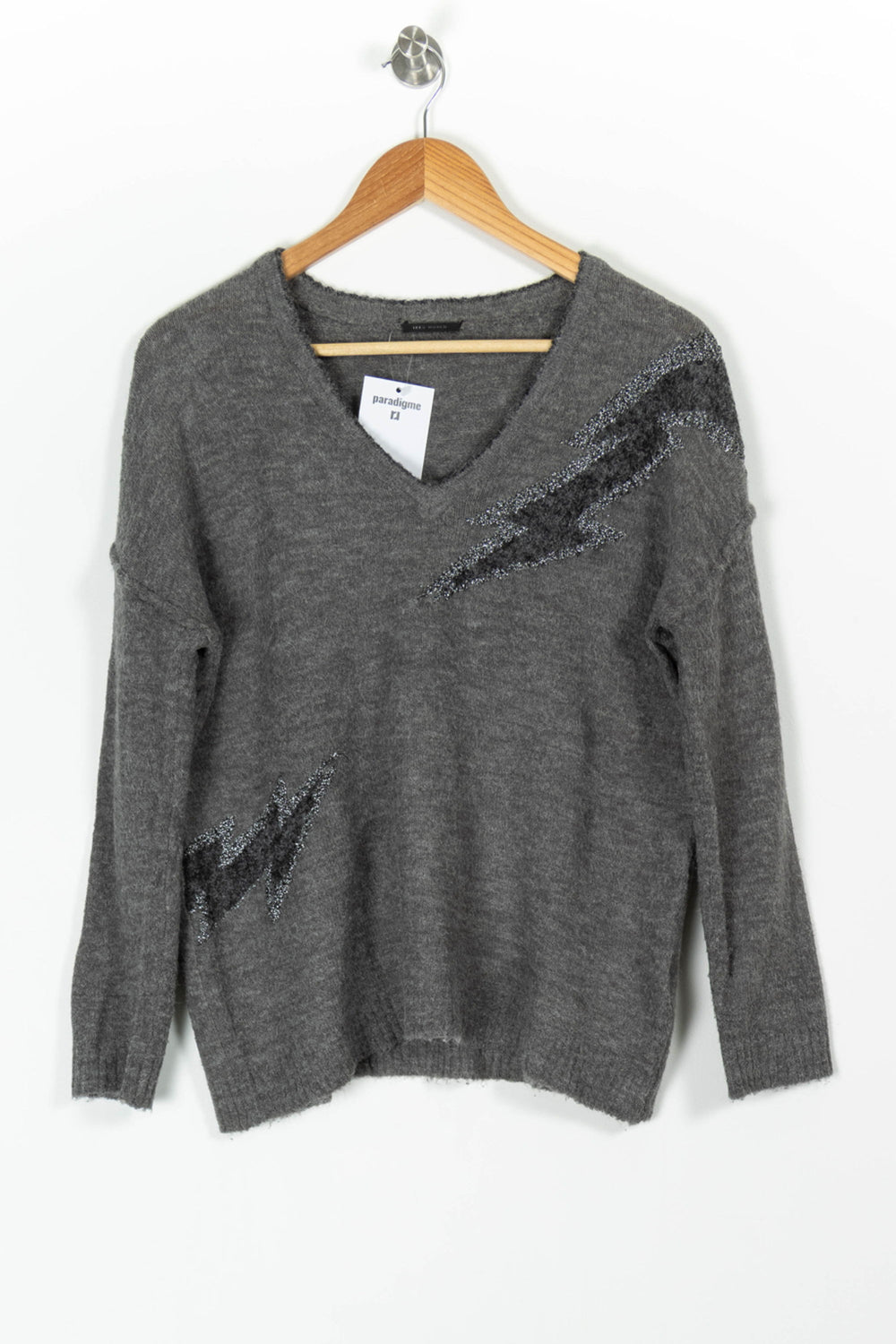 Pull Gris - Taille M/38 de la marque IKKS | PARAD97926 - Vendu par Paradigme - Image 2