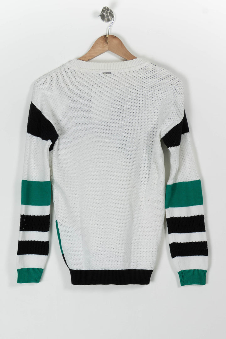 Pull Blanc Noir et Vert - Taille L/40 de la marque One Step | PARAD97929 - Vendu par Paradigme - Image 4